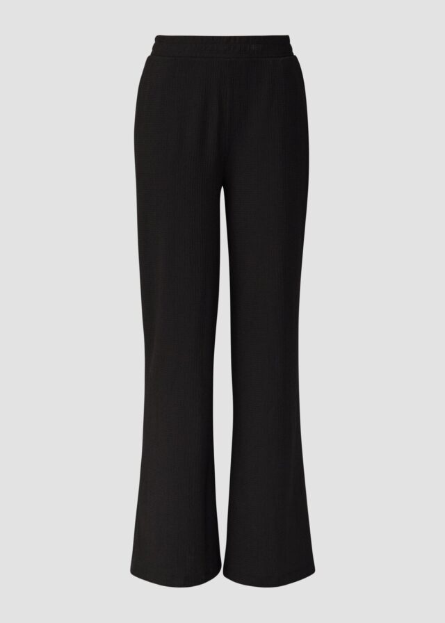 Strukturierte Jerseyhose mit Elastikbund