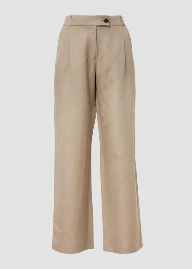 Relaxed-Fit-Hose aus Leinenmix mit Extra Wide Leg