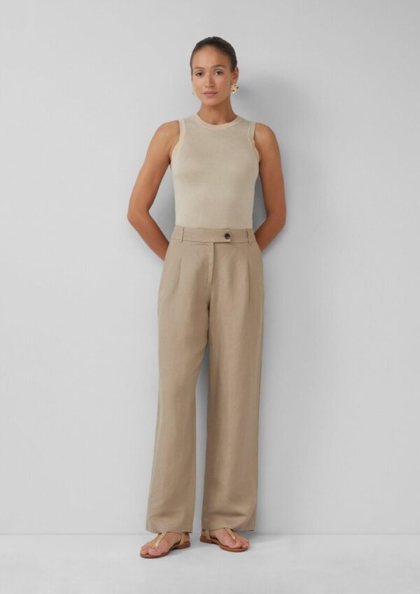 Relaxed-Fit-Hose aus Leinenmix mit Extra Wide Leg