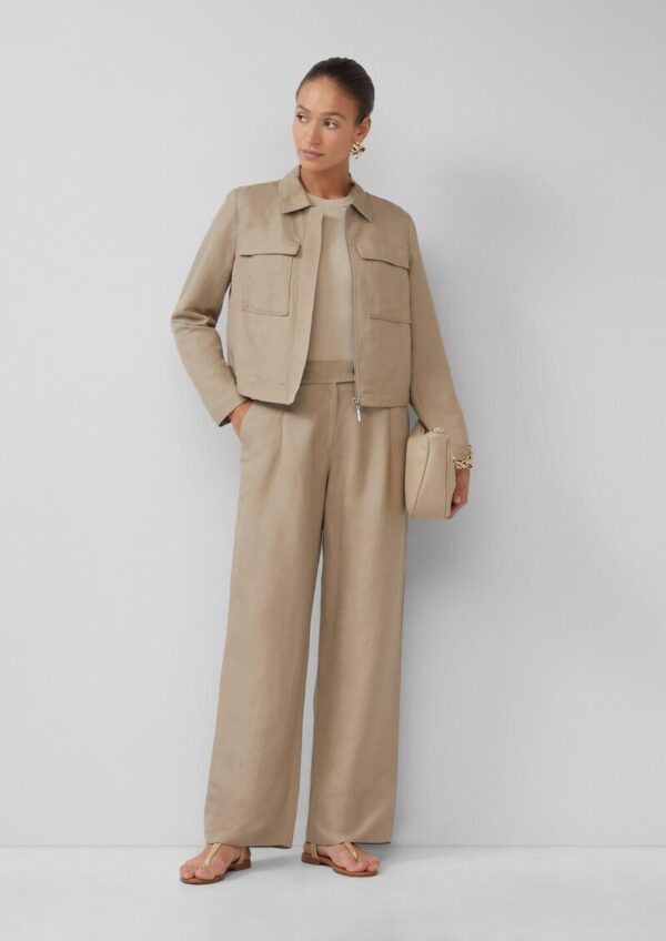 Relaxed-Fit-Hose aus Leinenmix mit Extra Wide Leg