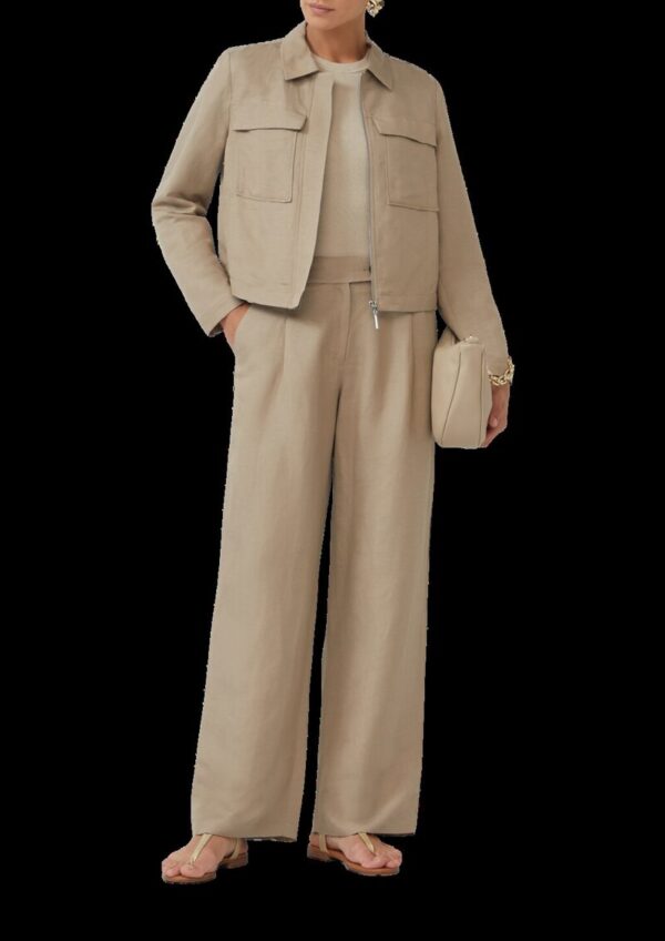 Relaxed-Fit-Hose aus Leinenmix mit Extra Wide Leg