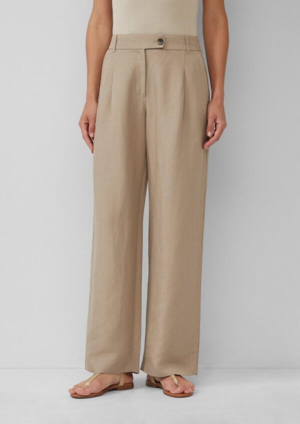 Relaxed-Fit-Hose aus Leinenmix mit Extra Wide Leg