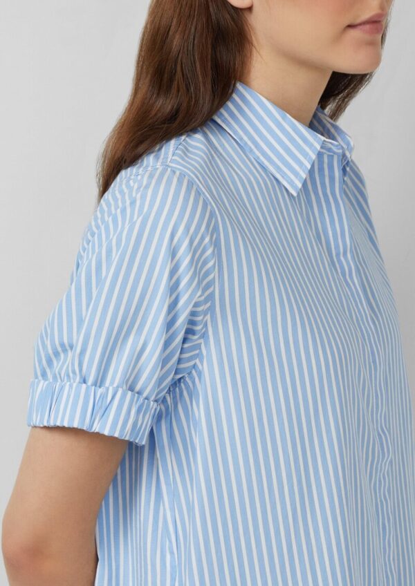 Lässiges Popeline-Kleid mit Hemdkragen und Eingrifftaschen