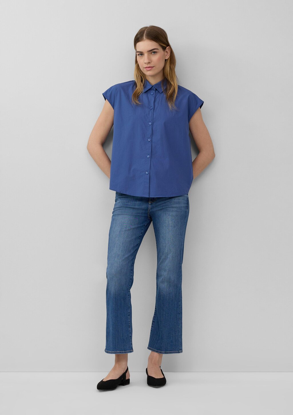 Hemdbluse aus Popeline im Relaxed Fit