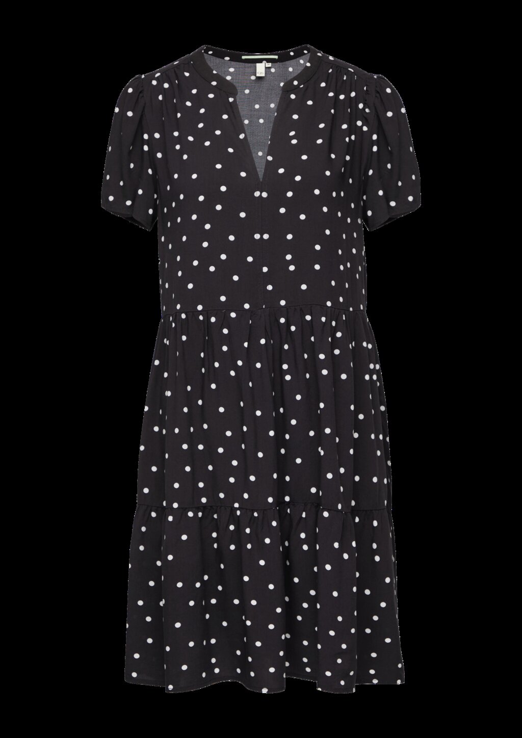 Kurzes Viskosekleid mit All-over-Print