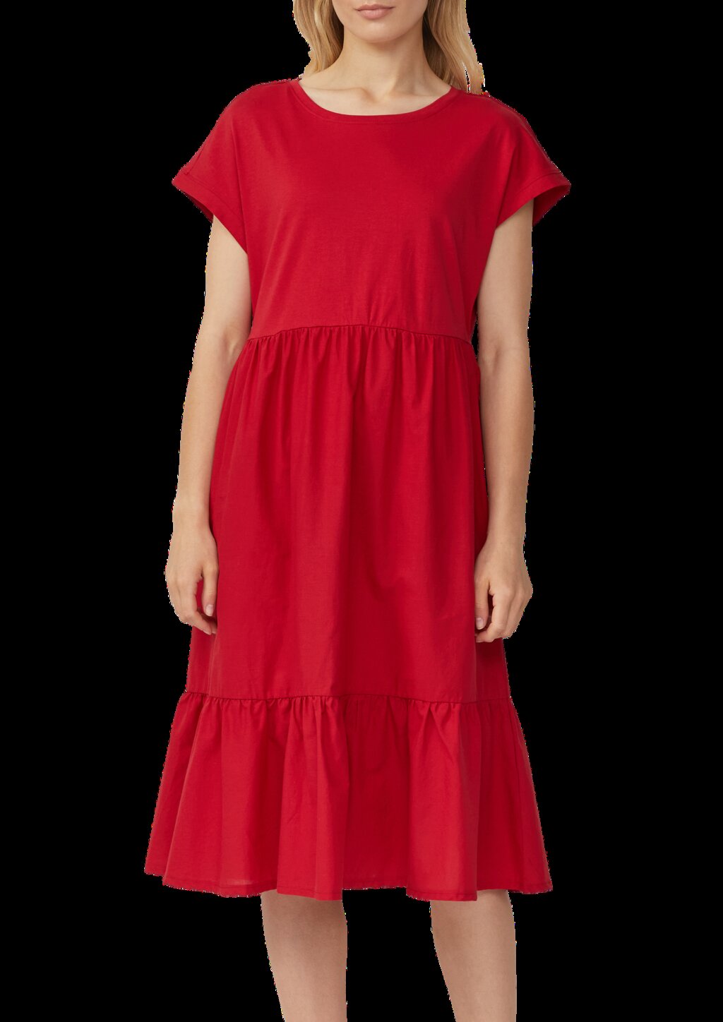 Stufenkleid im Relaxed Fit mit überschnittenen Schultern