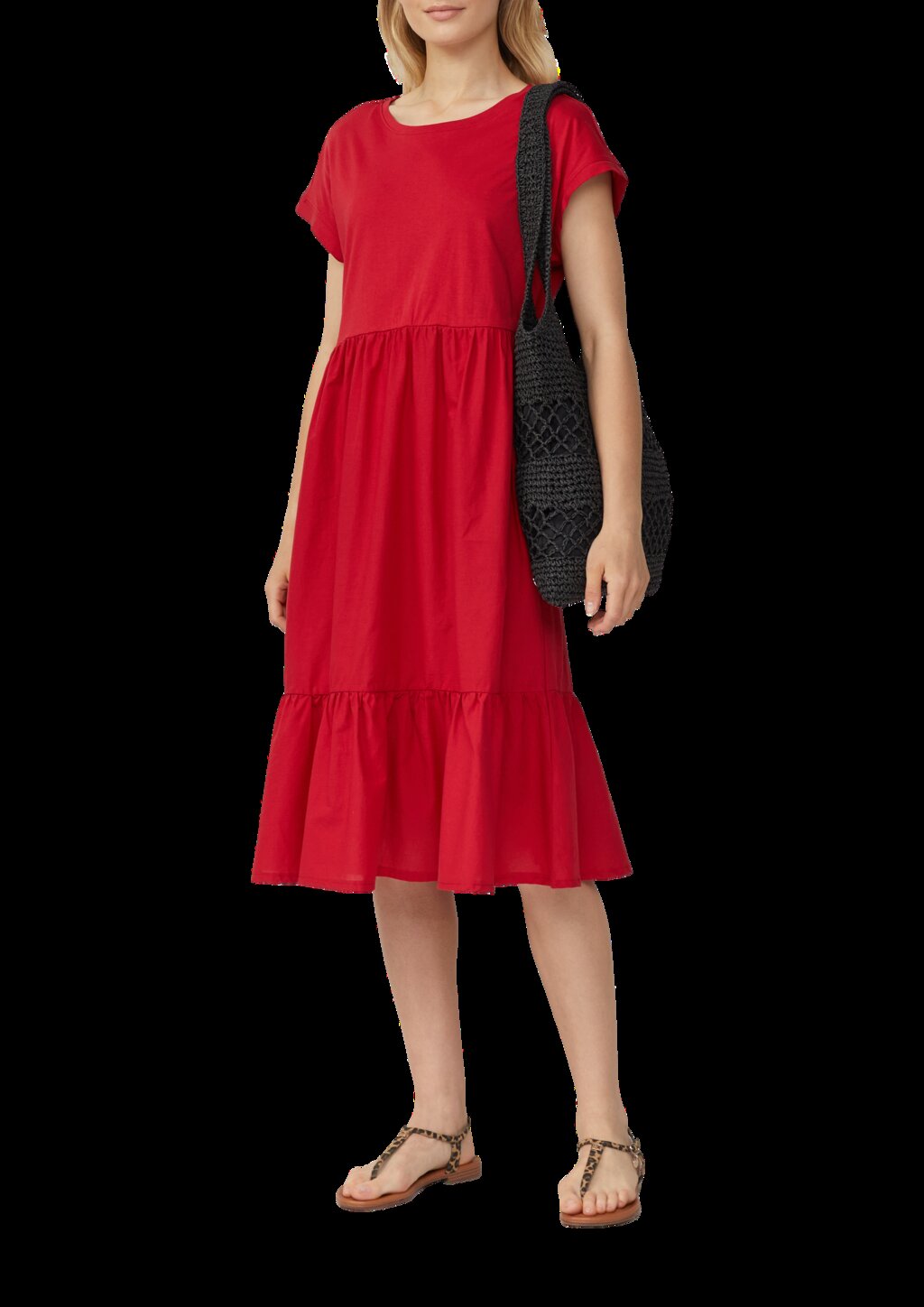 Stufenkleid im Relaxed Fit mit überschnittenen Schultern