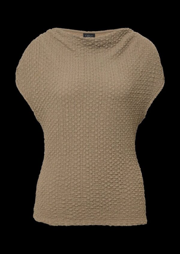 Ärmelloses Shirt mit Wasserfall-Ausschnitt