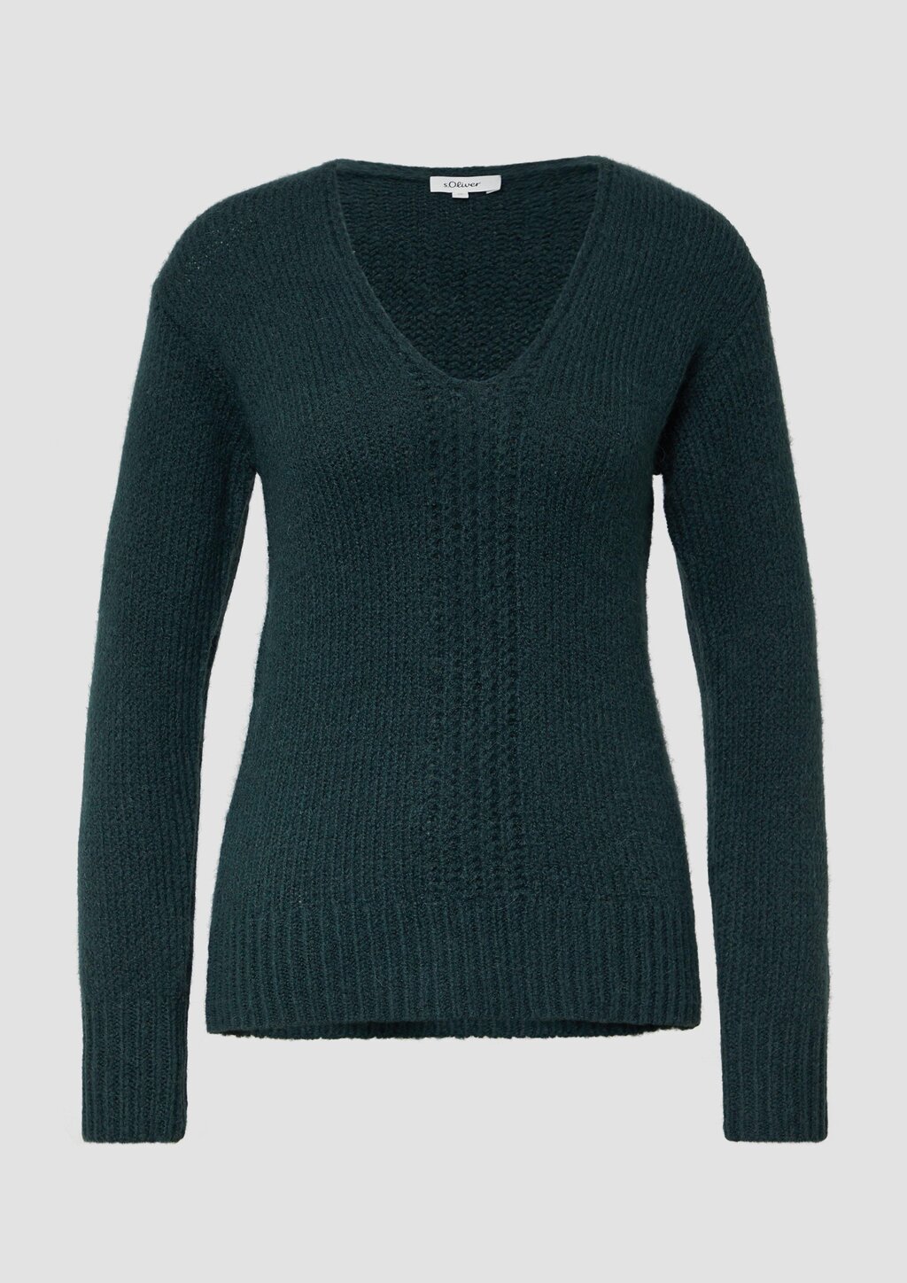 Alpakamixpullover mit Strickmuster