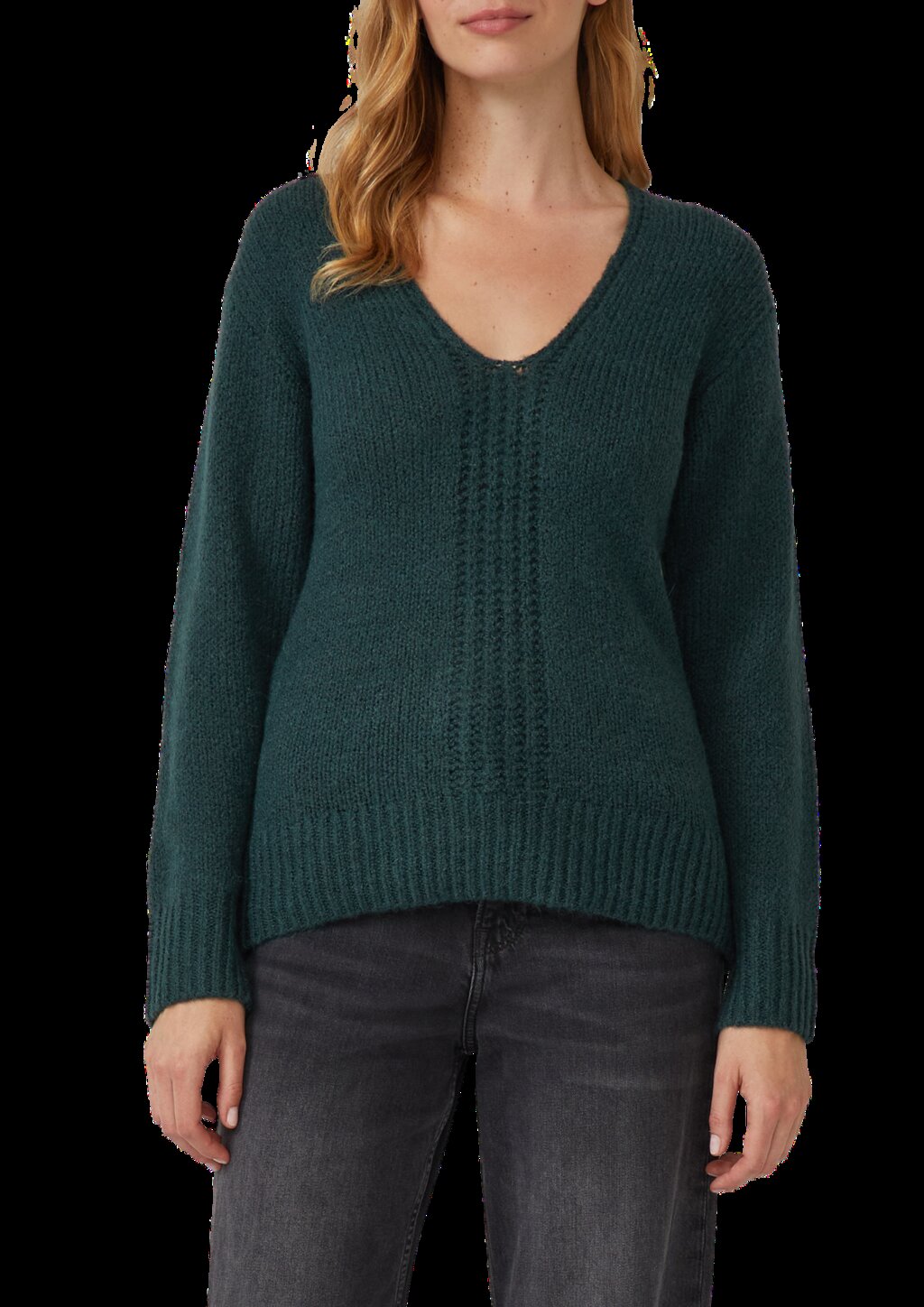 Alpakamixpullover mit Strickmuster