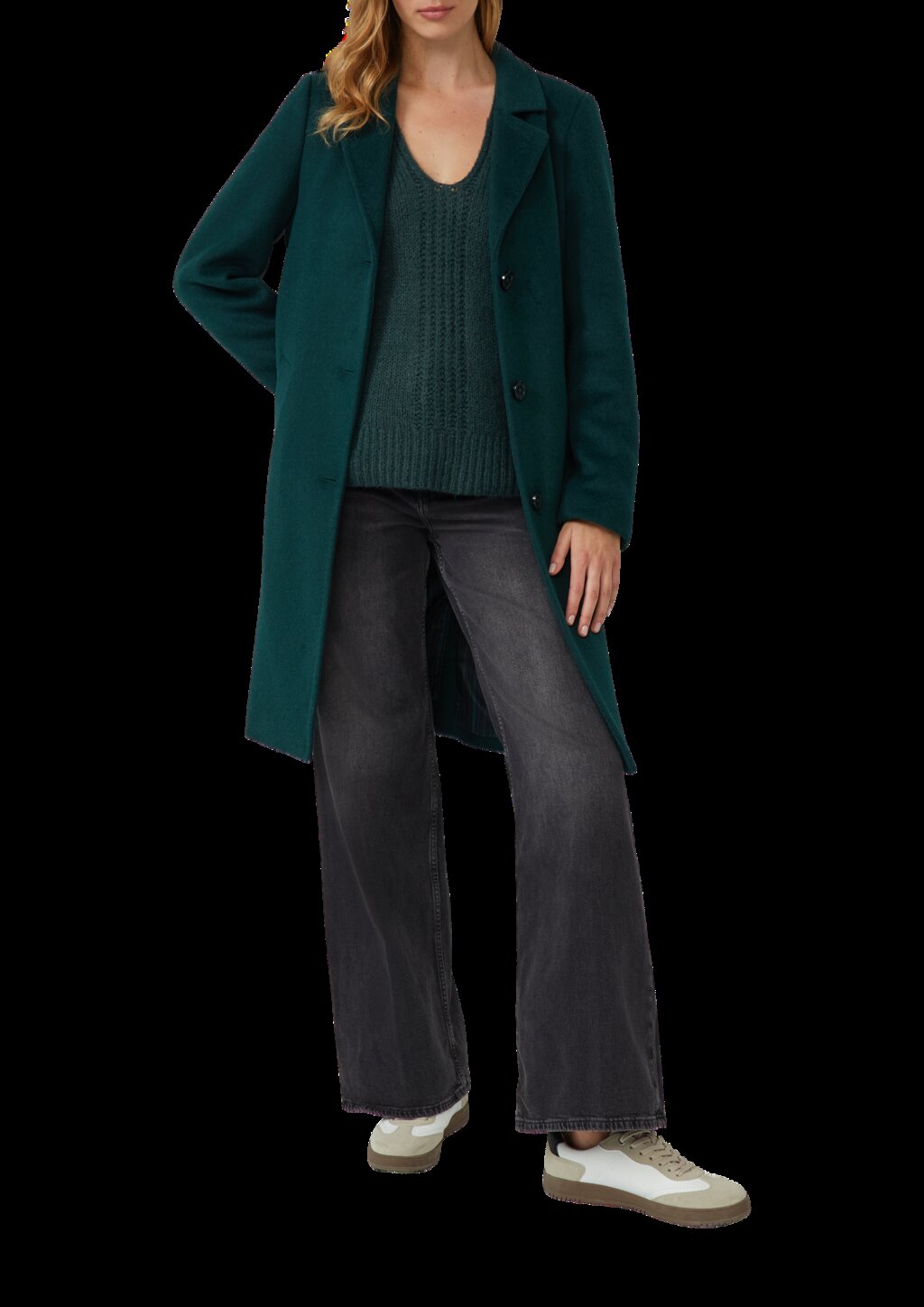 Alpakamixpullover mit Strickmuster