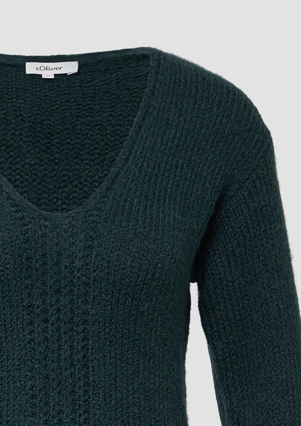 Alpakamixpullover mit Strickmuster