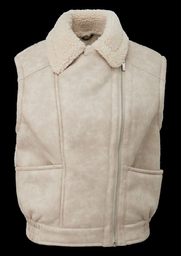 Weste in Lammfelloptik