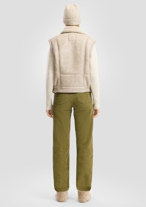 Weste in Lammfelloptik