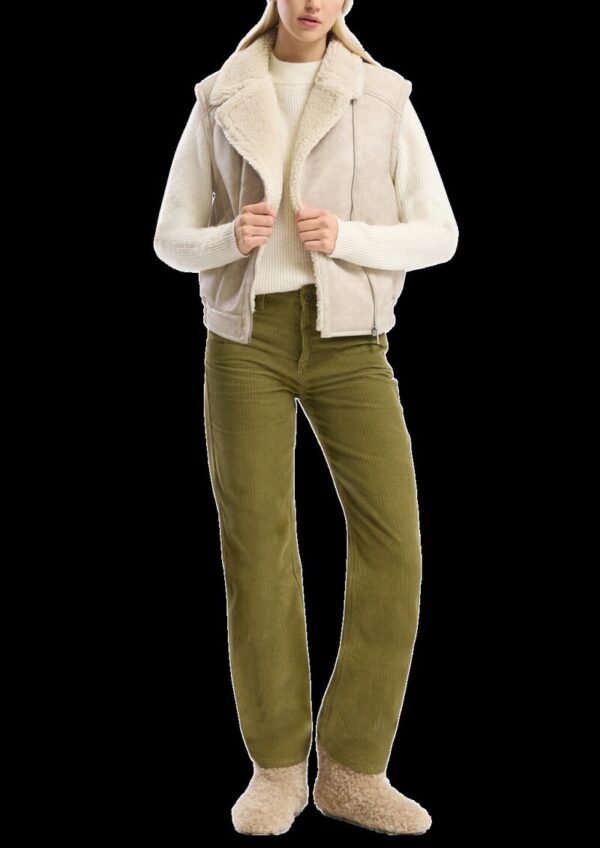 Weste in Lammfelloptik