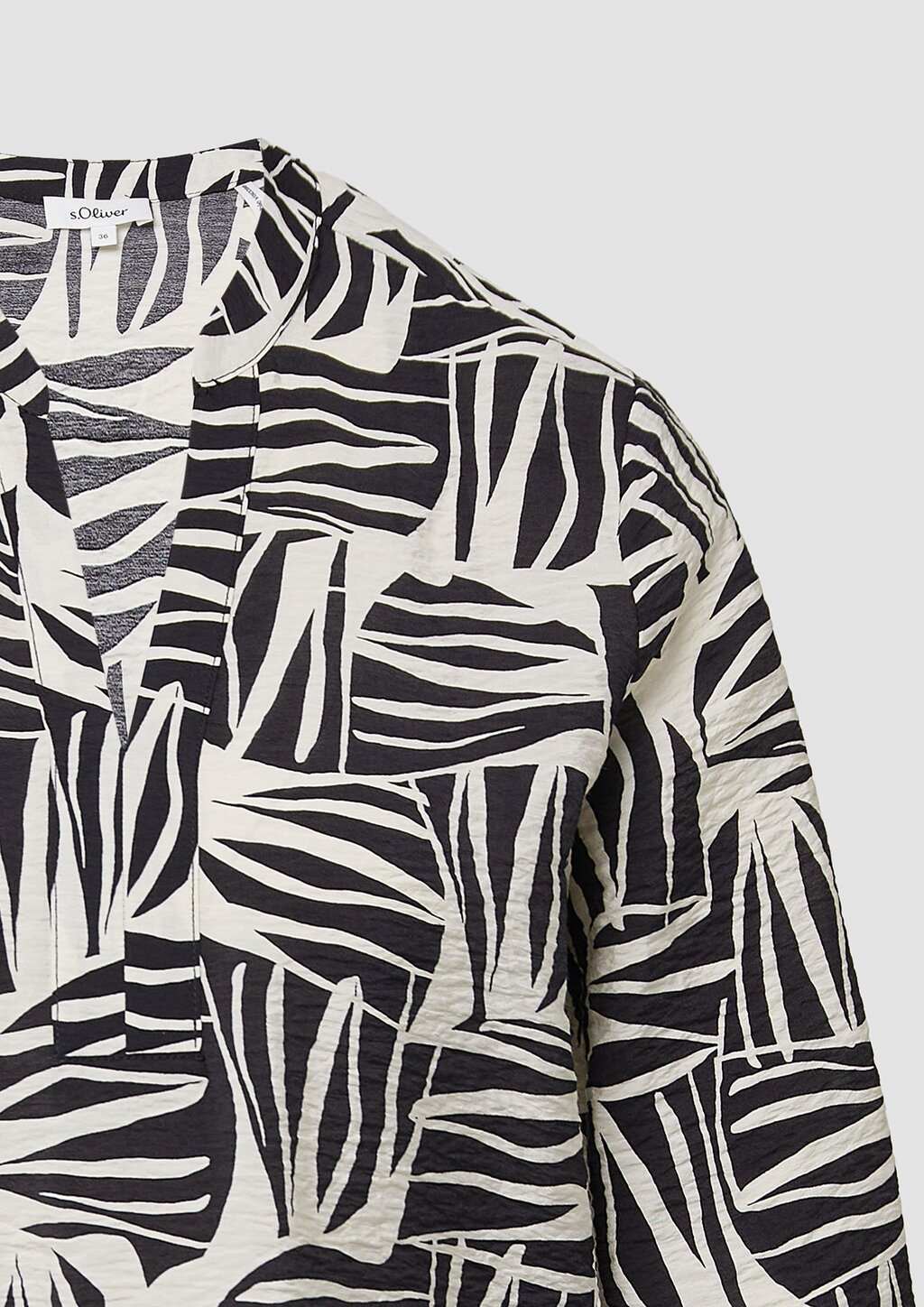 Bluse aus strukturiertem Viskosemix mit All-over-Print