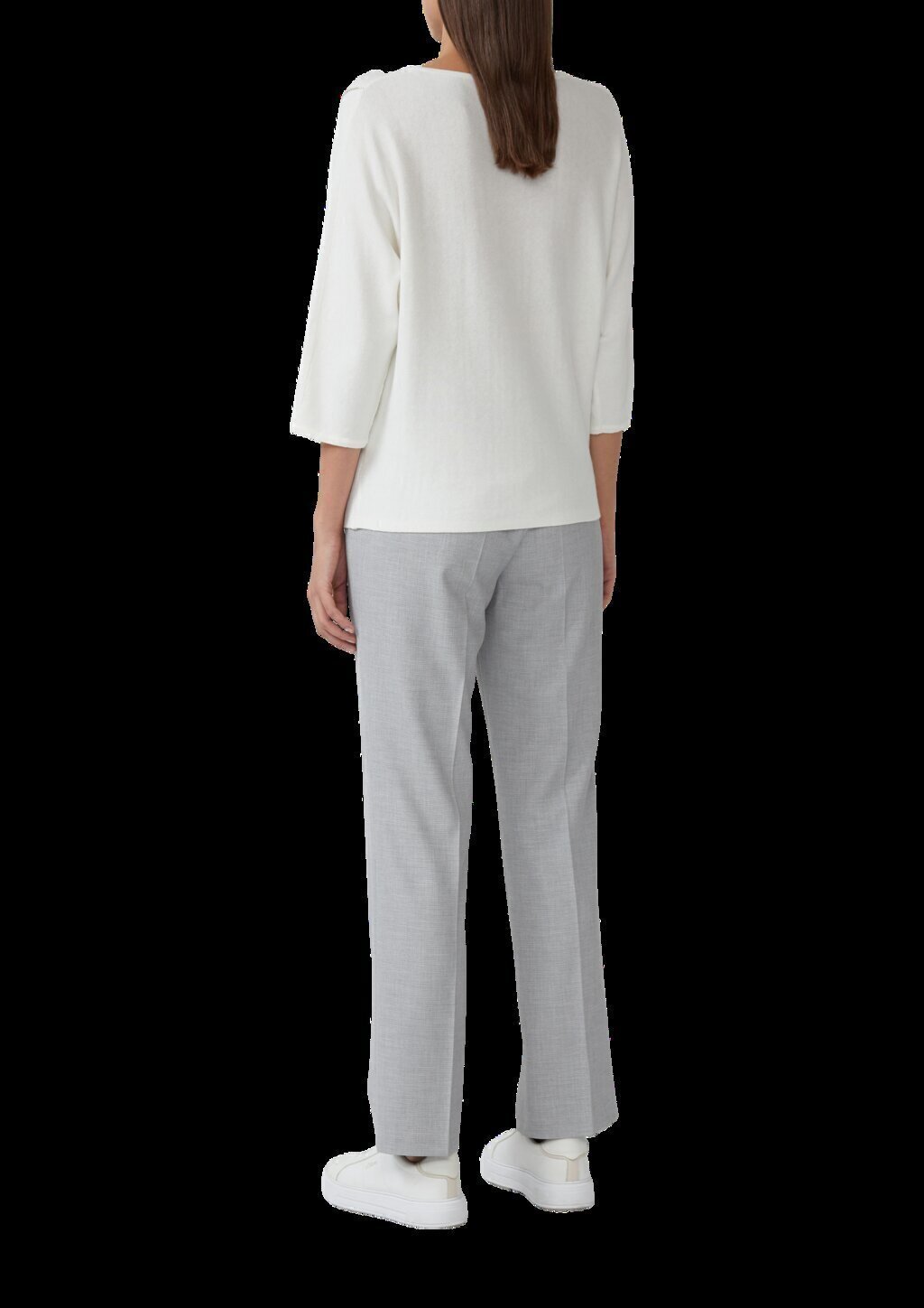 Strickpullover mit Fledermausärmeln und Schmuckperlen