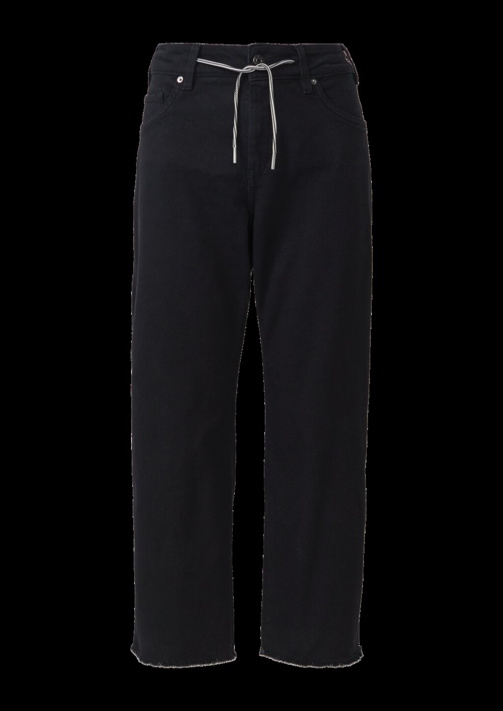 Cropped-Jeans / Straight Fit / Mid Rise / Straight Leg / offener Saum