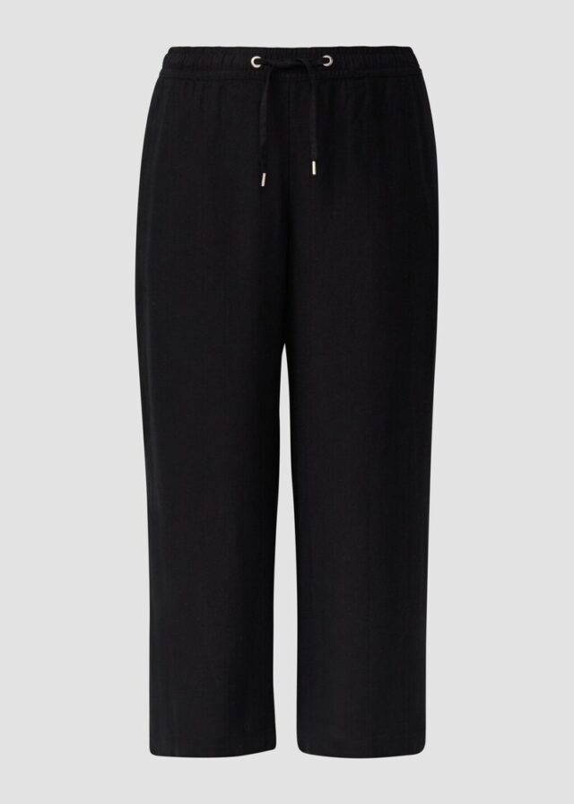 Wide Leg-Hose aus Leinenmix