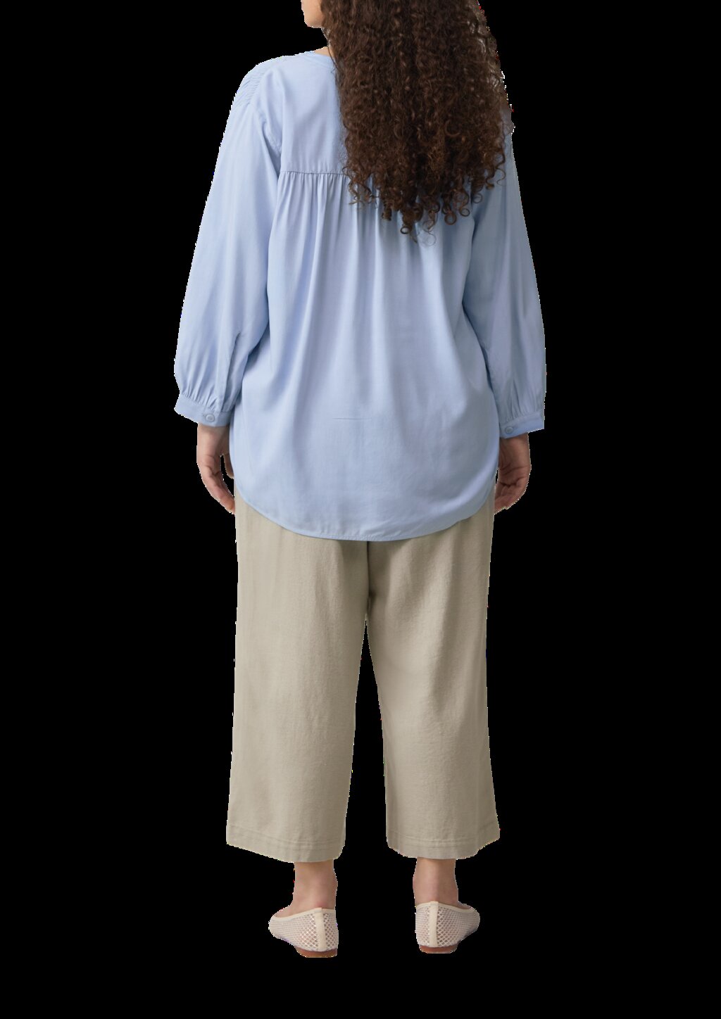 Bluse aus Viskose mit Smok-Detail