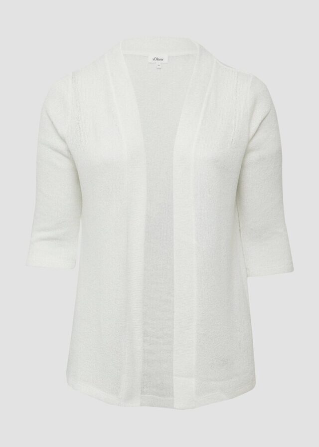 Cardigan aus Bouclégarn mit 3/4-Ärmeln