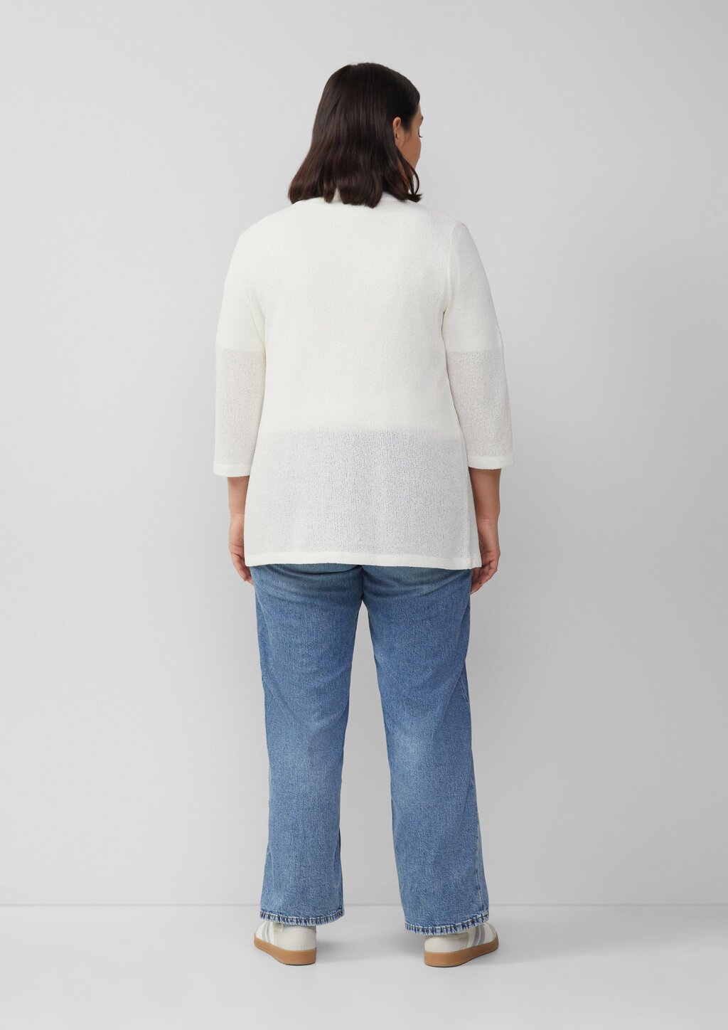 Cardigan aus Bouclégarn mit 3/4-Ärmeln