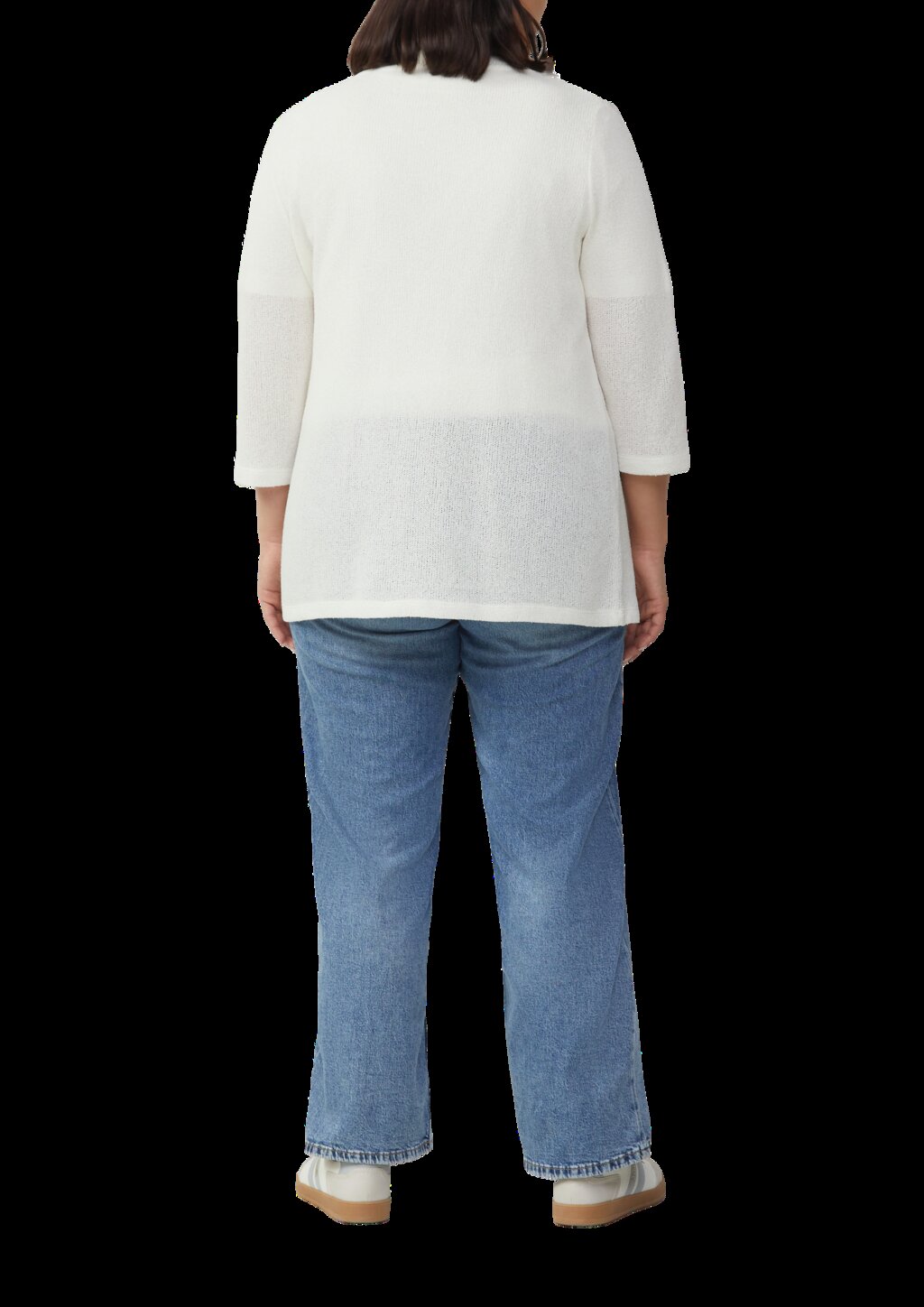 Cardigan aus Bouclégarn mit 3/4-Ärmeln