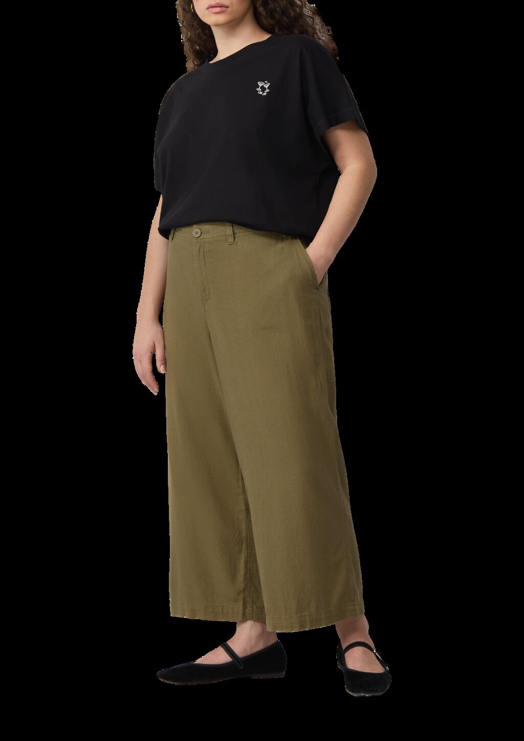 Culotte aus Leinenmix