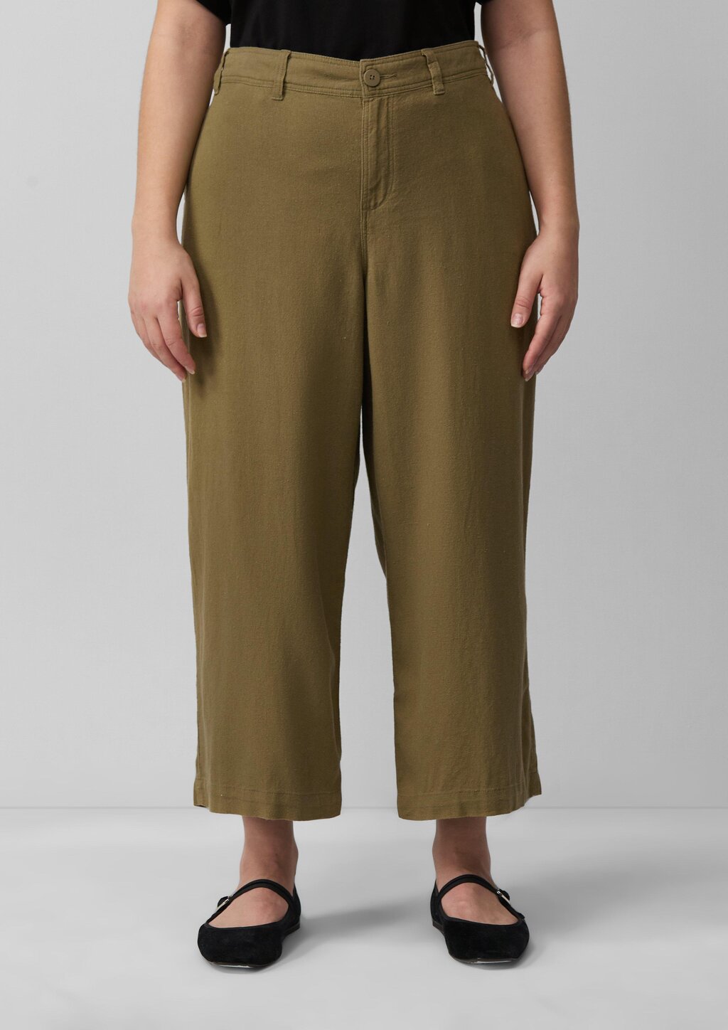 Culotte aus Leinenmix