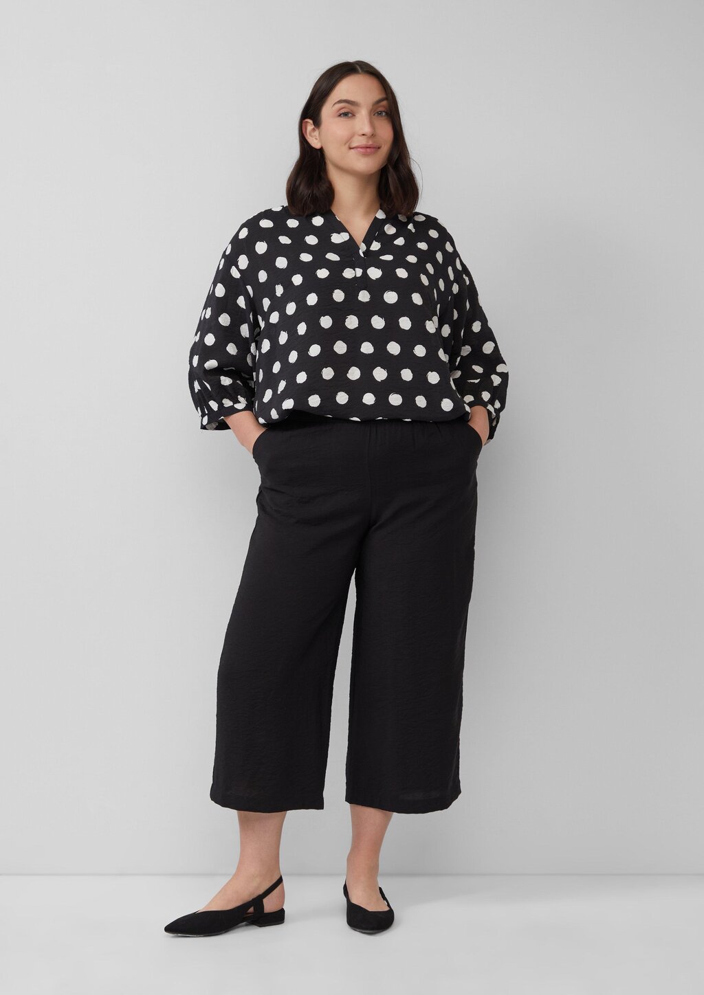 Strukturierte Culotte aus Viskosemix