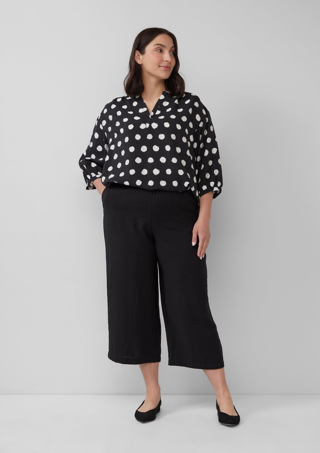 Strukturierte Culotte aus Viskosemix