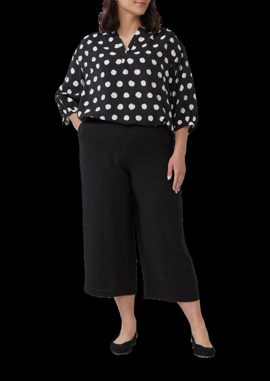 Strukturierte Culotte aus Viskosemix