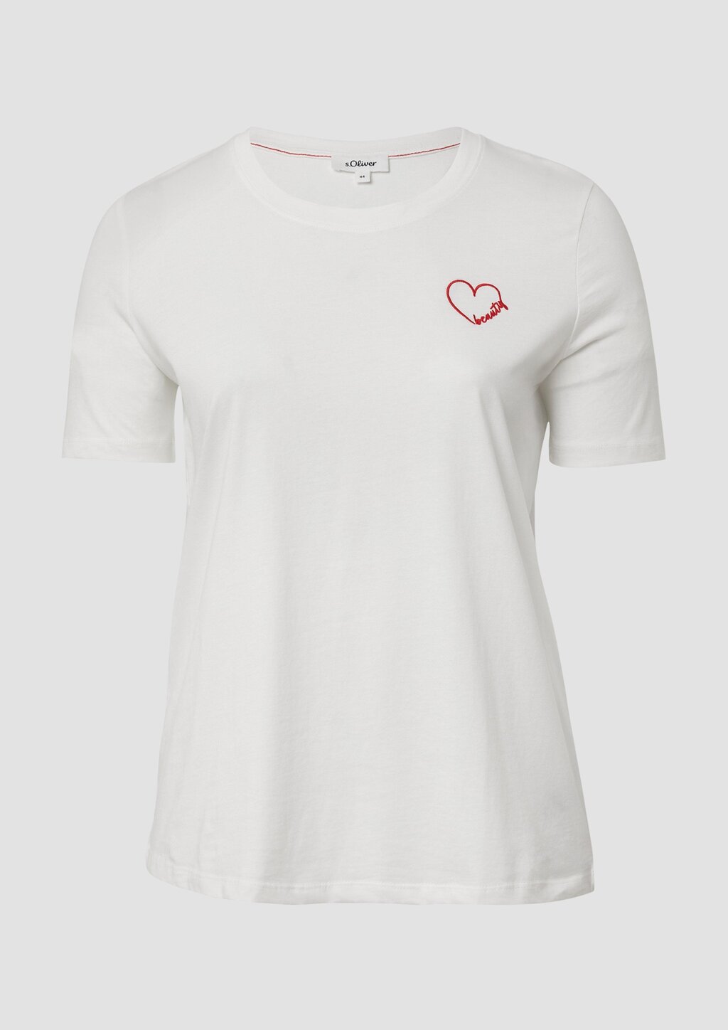 Jersey-Shirt aus Baumwolle mit Stickerei