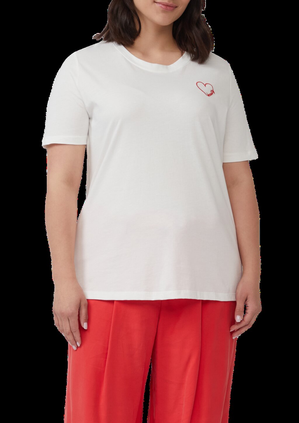 Jersey-Shirt aus Baumwolle mit Stickerei