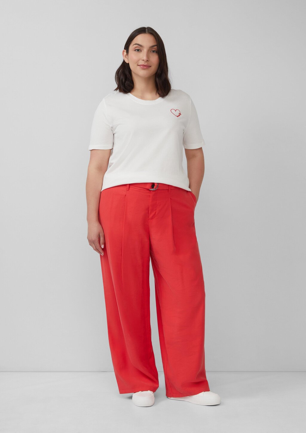 Jersey-Shirt aus Baumwolle mit Stickerei