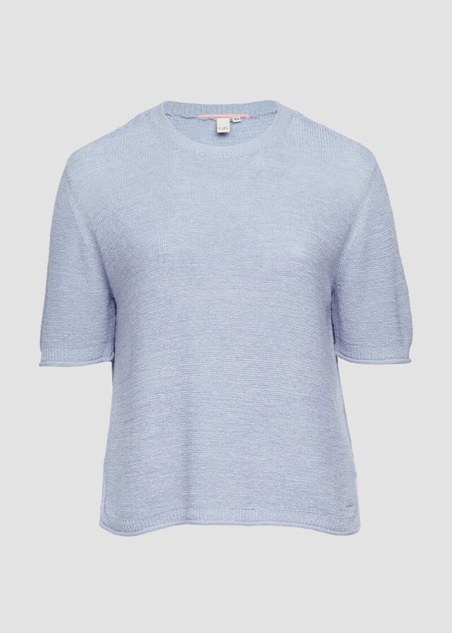 Kurzarmpullover aus Bändchengarn