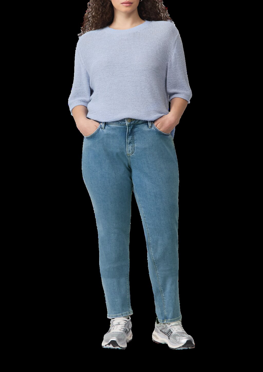 Kurzarmpullover aus Bändchengarn