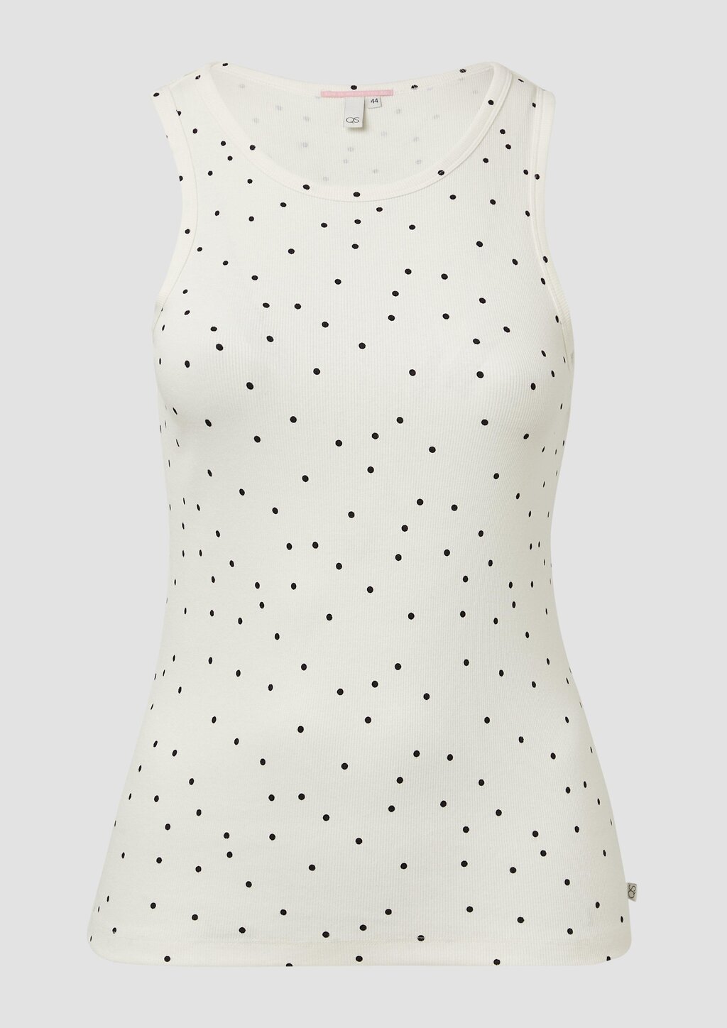 Geripptes Tanktop mit All-over-Print