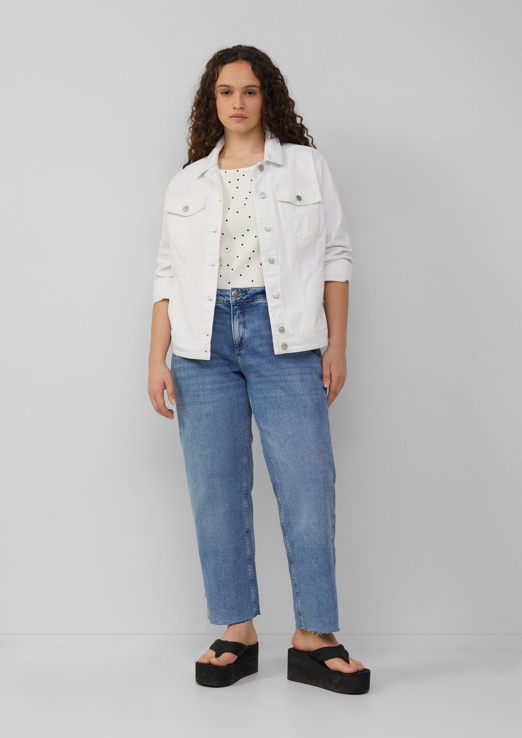 Geripptes Tanktop mit All-over-Print