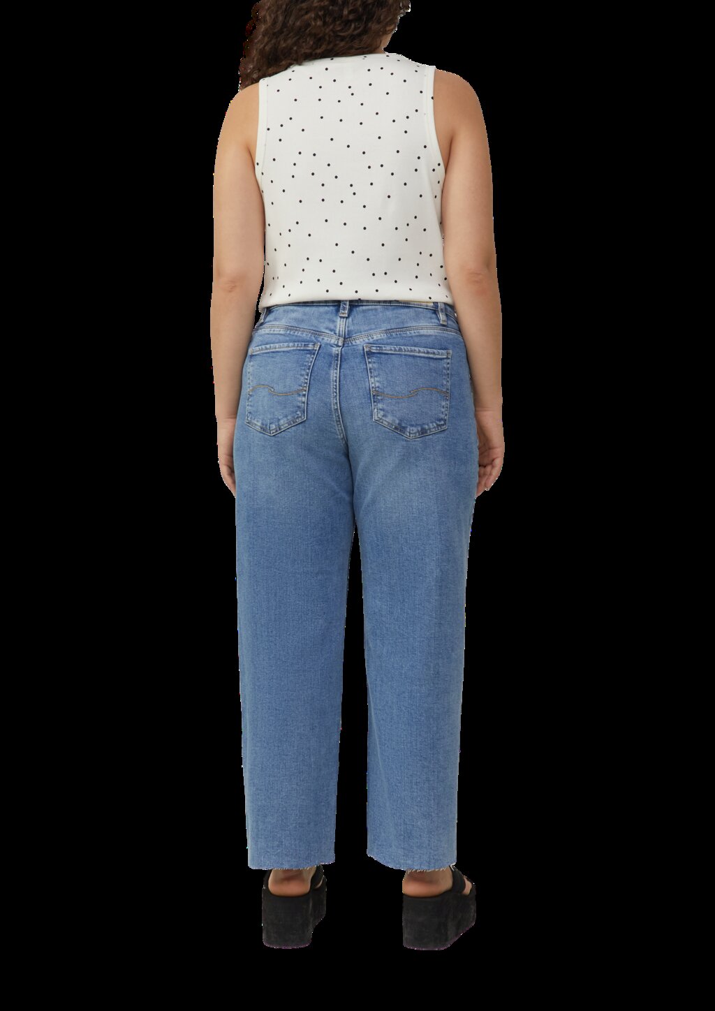 Geripptes Tanktop mit All-over-Print