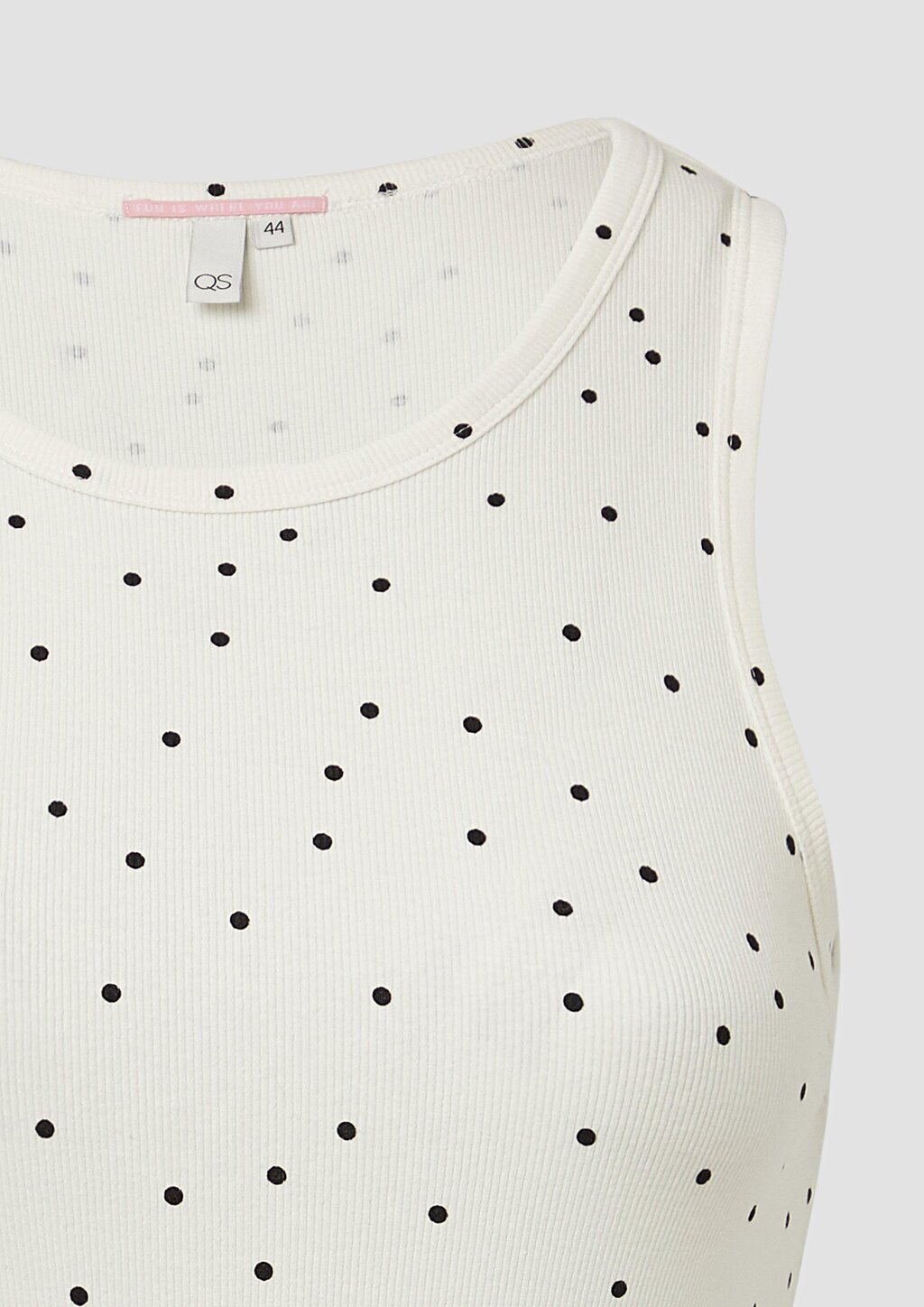 Geripptes Tanktop mit All-over-Print