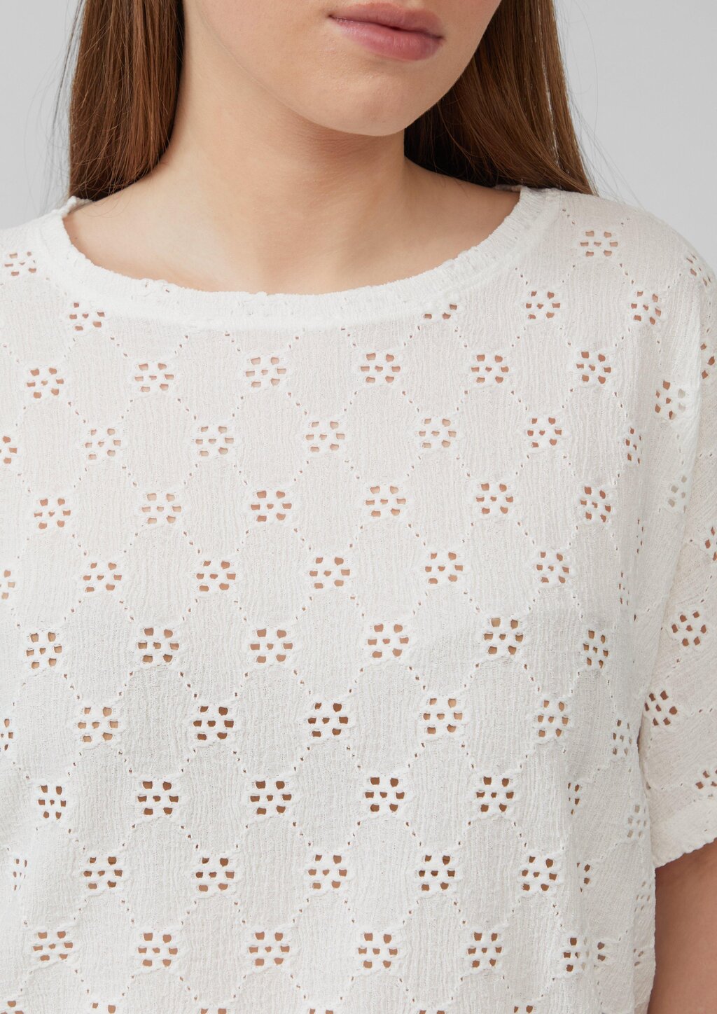 Shirt mit Lochstickerei