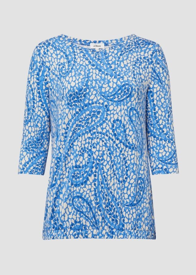 Shirt aus Viskosestretch in O-Shape