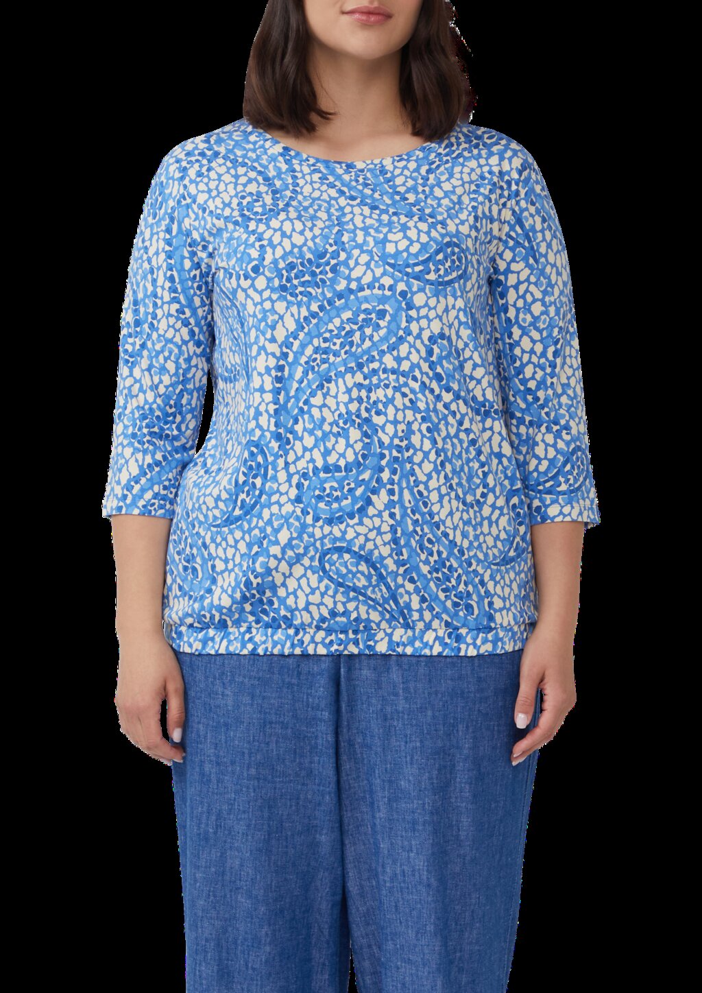 Shirt aus Viskosestretch in O-Shape