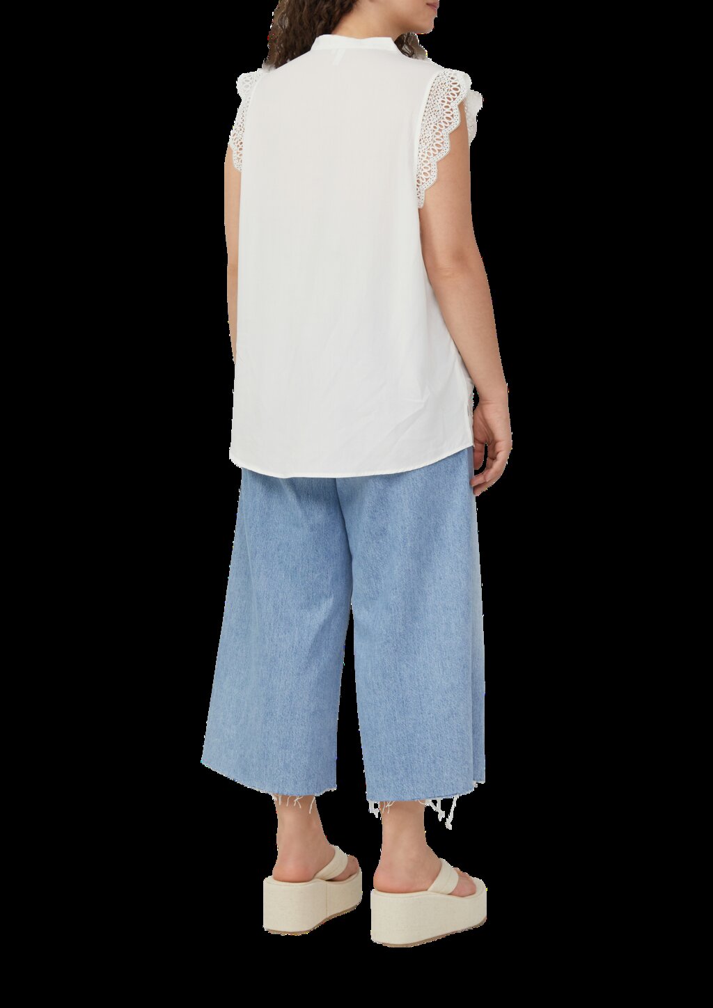 Blusentop mit Spitzendetail