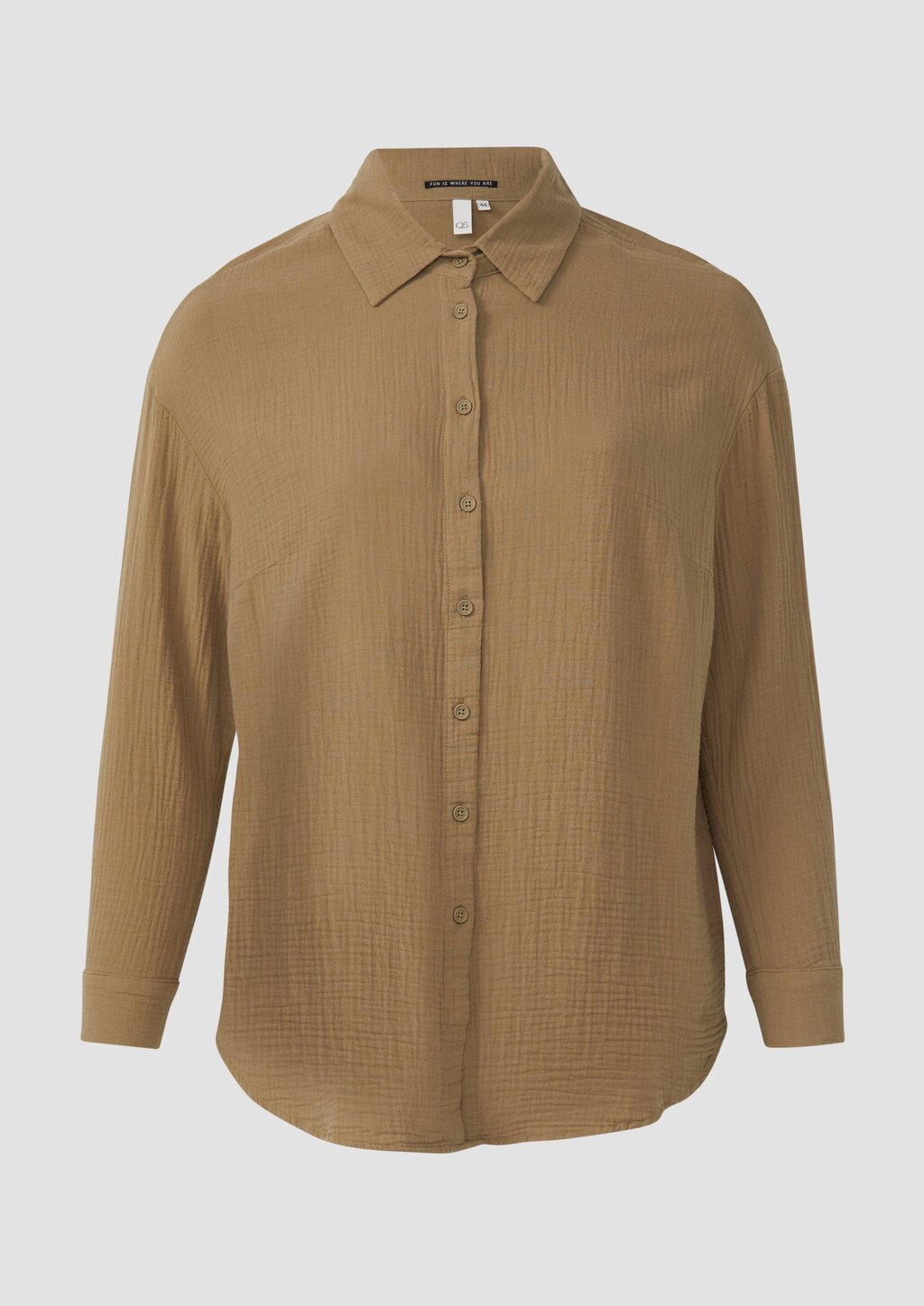 Hemdbluse aus Musselin im Oversize-Schnitt