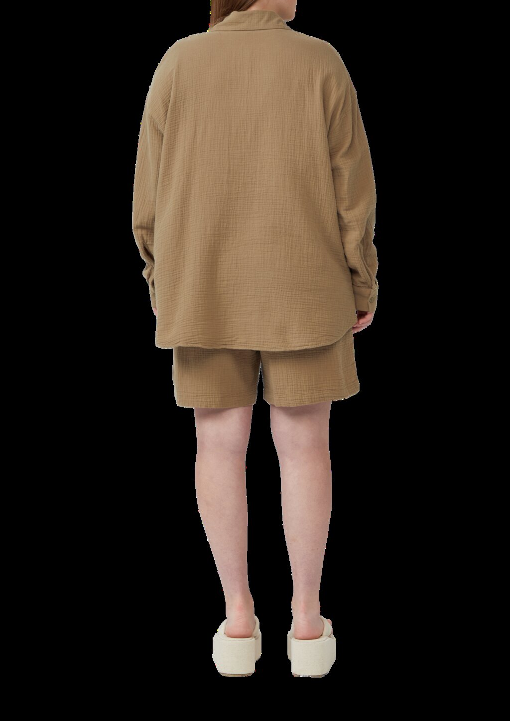 Hemdbluse aus Musselin im Oversize-Schnitt