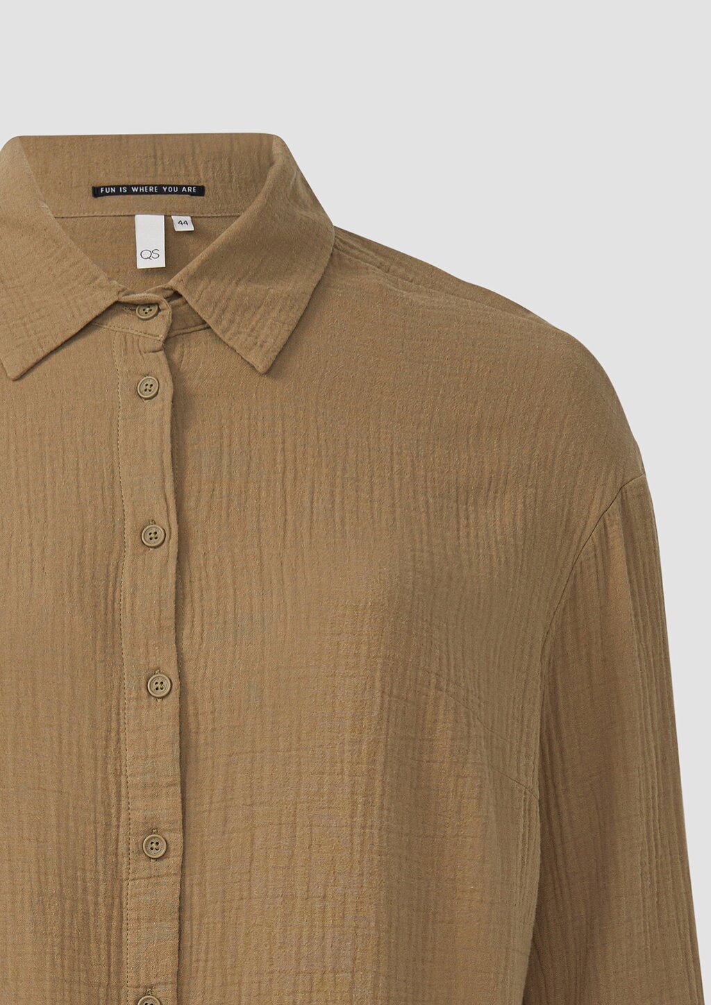 Hemdbluse aus Musselin im Oversize-Schnitt