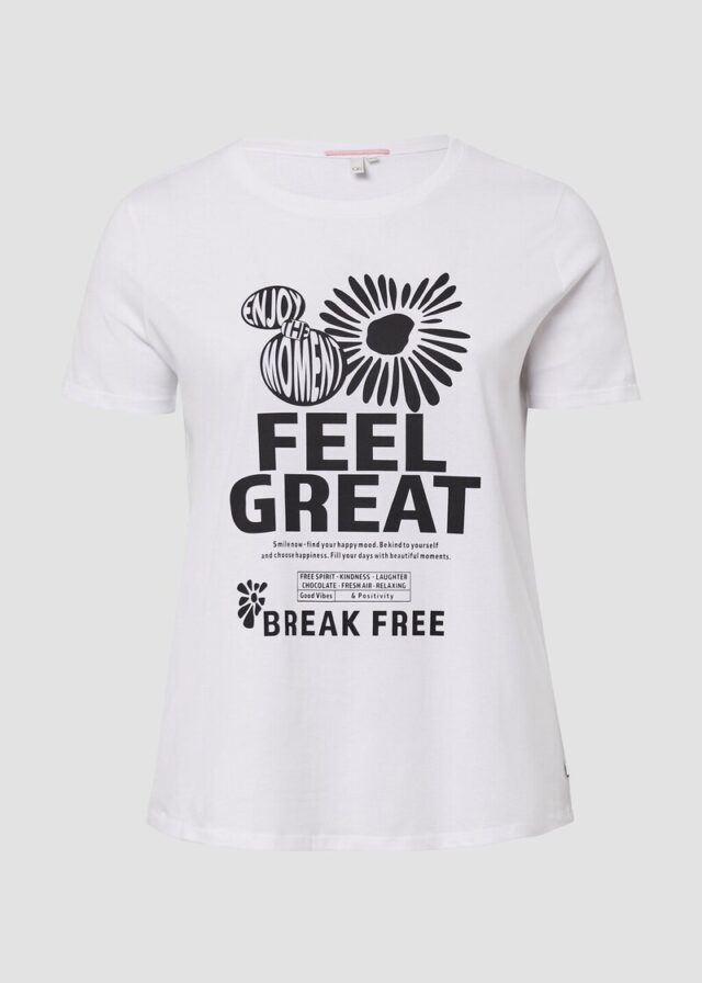 Baumwollshirt mit Frontprint