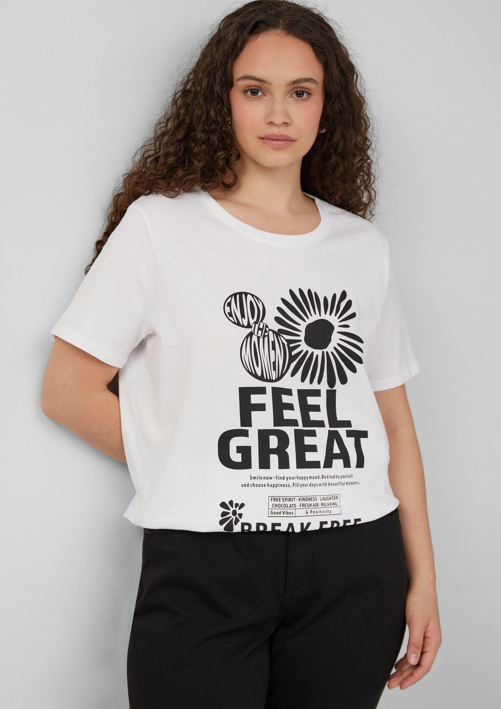 Baumwollshirt mit Frontprint